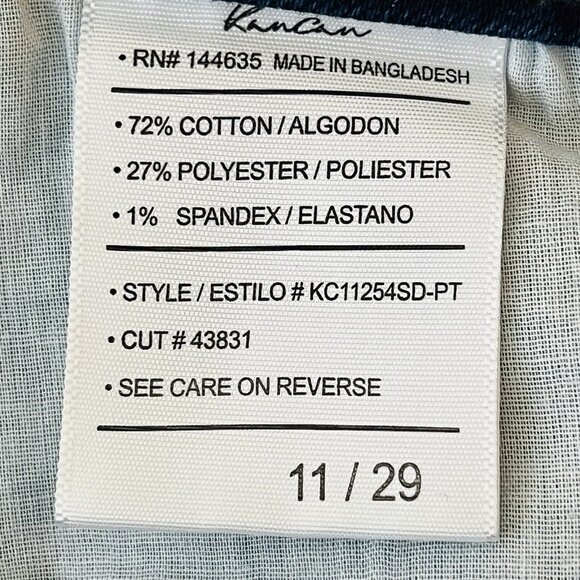 NWT Kancan Women's Blue Denim Jeans Size 11/29 Petite Flare Leg Stretch Mid Rise - Picture 10 of 14